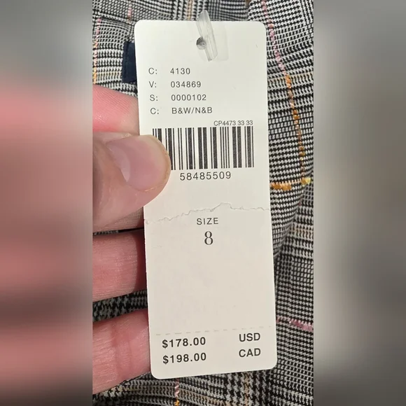 Maeve Reese Plaid Sleeveless Twist Front Dress Size 8 - Picture 9 of 12